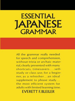 cover image of Essential Japanese Grammar